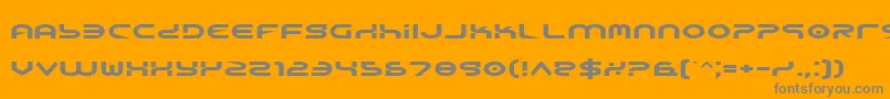 フォントYukone – オレンジの背景に灰色の文字