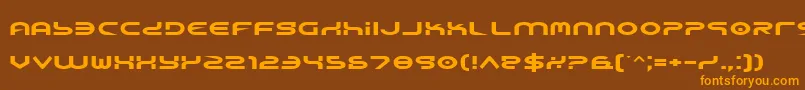 Yukone Font – Orange Fonts on Brown Background