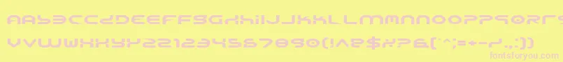 フォントYukone – ピンクのフォント、黄色の背景