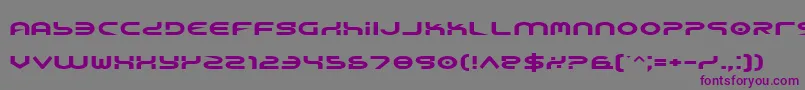 フォントYukone – 紫色のフォント、灰色の背景