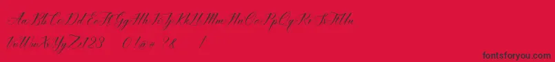 fuente imata Script DEMO – Fuentes Negras Sobre Fondo Rojo