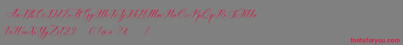 imata Script DEMO Font – Red Fonts on Gray Background