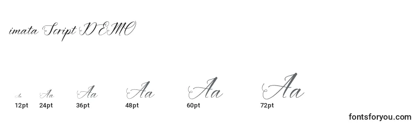 Imata Script DEMO (130200) Font Sizes