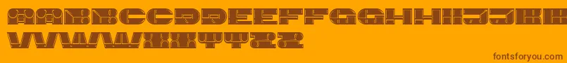 Imbecile Font – Brown Fonts on Orange Background