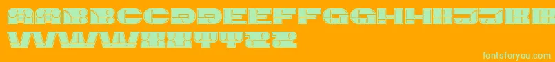 Imbecile Font – Green Fonts on Orange Background
