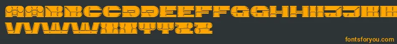Imbecile Font – Orange Fonts on Black Background