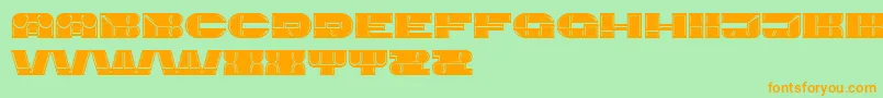 Imbecile Font – Orange Fonts on Green Background