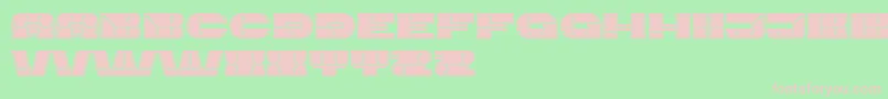 フォントImbecile – 緑の背景にピンクのフォント