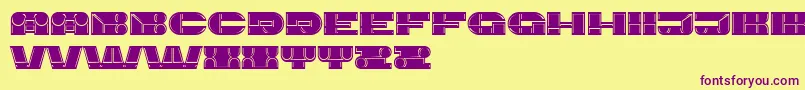 Imbecile Font – Purple Fonts on Yellow Background