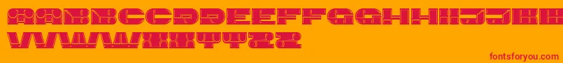 Imbecile Font – Red Fonts on Orange Background