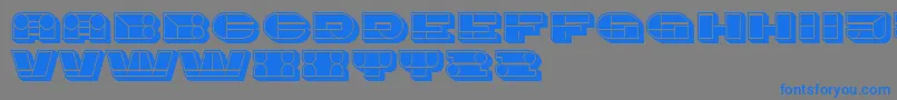 Czcionka Imbecile3D Filled – niebieskie czcionki na szarym tle