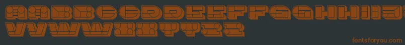 Imbecile3D Filled Font – Brown Fonts on Black Background