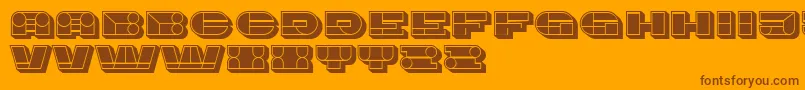 Imbecile3D Filled Font – Brown Fonts on Orange Background