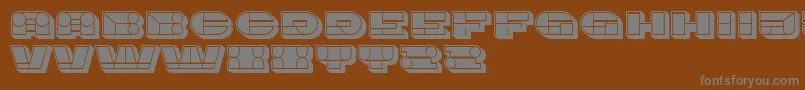 Imbecile3D Filled Font – Gray Fonts on Brown Background