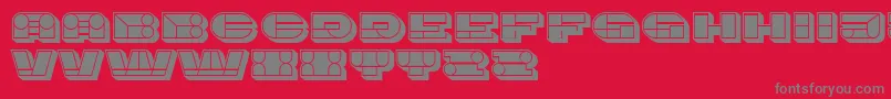 フォントImbecile3D Filled – 赤い背景に灰色の文字