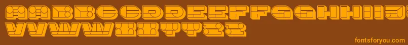 Imbecile3D Filled Font – Orange Fonts on Brown Background