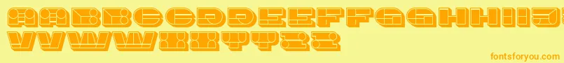 Fonte Imbecile3D Filled – fontes laranjas em um fundo amarelo