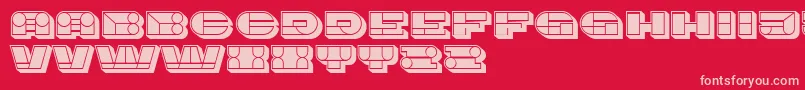 Imbecile3D Filled Font – Pink Fonts on Red Background
