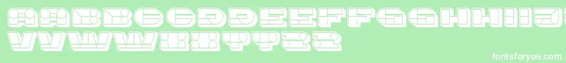Imbecile3D Filled Font – White Fonts on Green Background