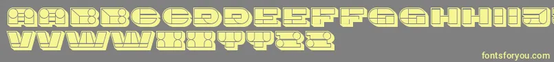 Imbecile3D Filled Font – Yellow Fonts on Gray Background