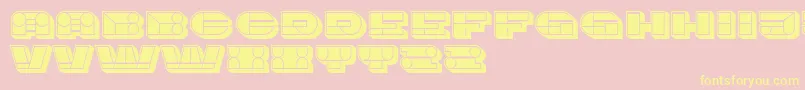 Imbecile3D Filled Font – Yellow Fonts on Pink Background