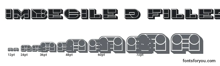 Imbecile3D Filled Font Sizes