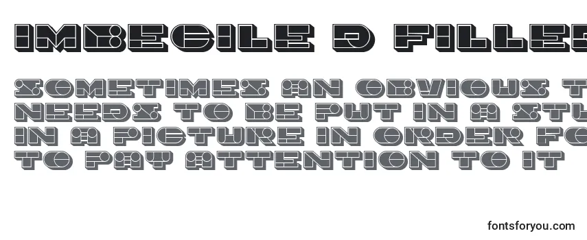 Imbecile3D Filled Font