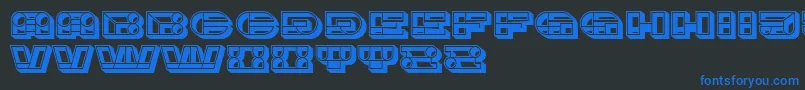 Imbecile3D Font – Blue Fonts on Black Background