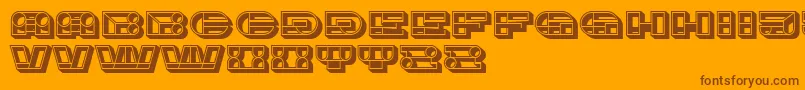 Imbecile3D Font – Brown Fonts on Orange Background