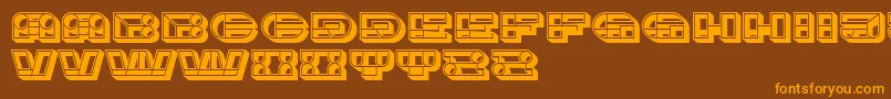 Imbecile3D Font – Orange Fonts on Brown Background