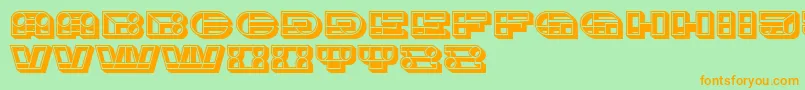 Imbecile3D Font – Orange Fonts on Green Background