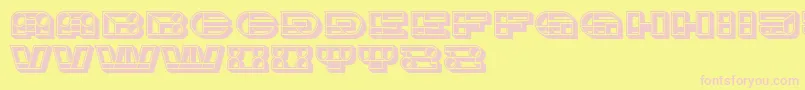 Imbecile3D Font – Pink Fonts on Yellow Background