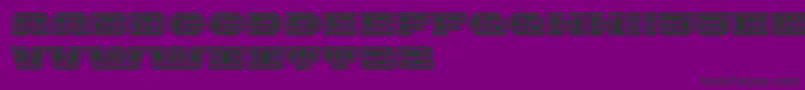 フォントImbecileAbstract Filled – 紫の背景に黒い文字