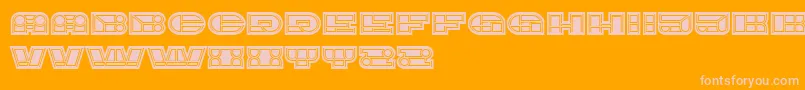 ImbecileAbstract Filled Font – Pink Fonts on Orange Background