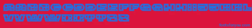 ImbecileAbstract Heavy Font – Blue Fonts on Red Background