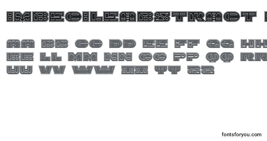 Czcionka ImbecileAbstract HeavyFilled – alfabet, cyfry, specjalne znaki
