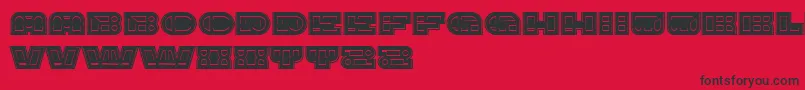 ImbecileAbstract HeavyFilled Font – Black Fonts on Red Background