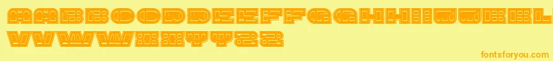 ImbecileAbstract HeavyFilled Font – Orange Fonts on Yellow Background