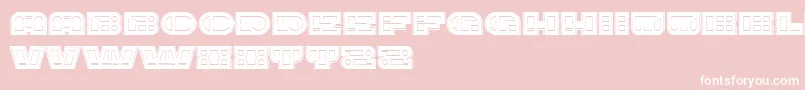 ImbecileAbstract HeavyFilled Font – White Fonts on Pink Background