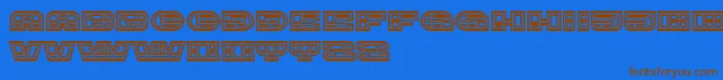 ImbecileAbstract Font – Brown Fonts on Blue Background