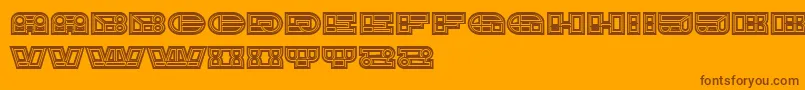 ImbecileAbstract Font – Brown Fonts on Orange Background