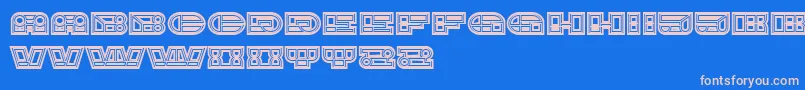 ImbecileAbstract Font – Pink Fonts on Blue Background