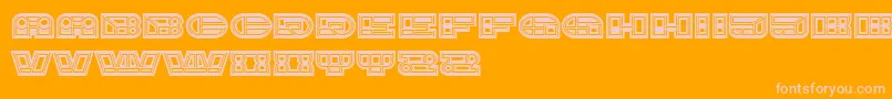 ImbecileAbstract Font – Pink Fonts on Orange Background