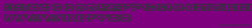 ImbecileHollow Black Font – Black Fonts on Purple Background