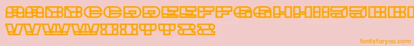 ImbecileHollow Black Font – Orange Fonts on Pink Background