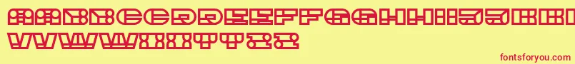 ImbecileHollow Black Font – Red Fonts on Yellow Background