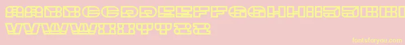 ImbecileHollow Black Font – Yellow Fonts on Pink Background