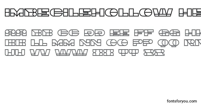 Шрифт ImbecileHollow Heavy – алфавит, цифры, специальные символы