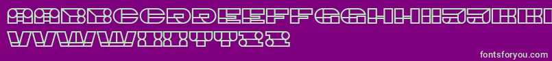 Police ImbecileHollow Heavy – polices vertes sur fond violet