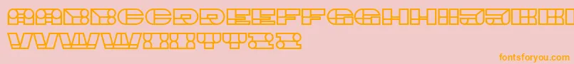 ImbecileHollow Heavy Font – Orange Fonts on Pink Background